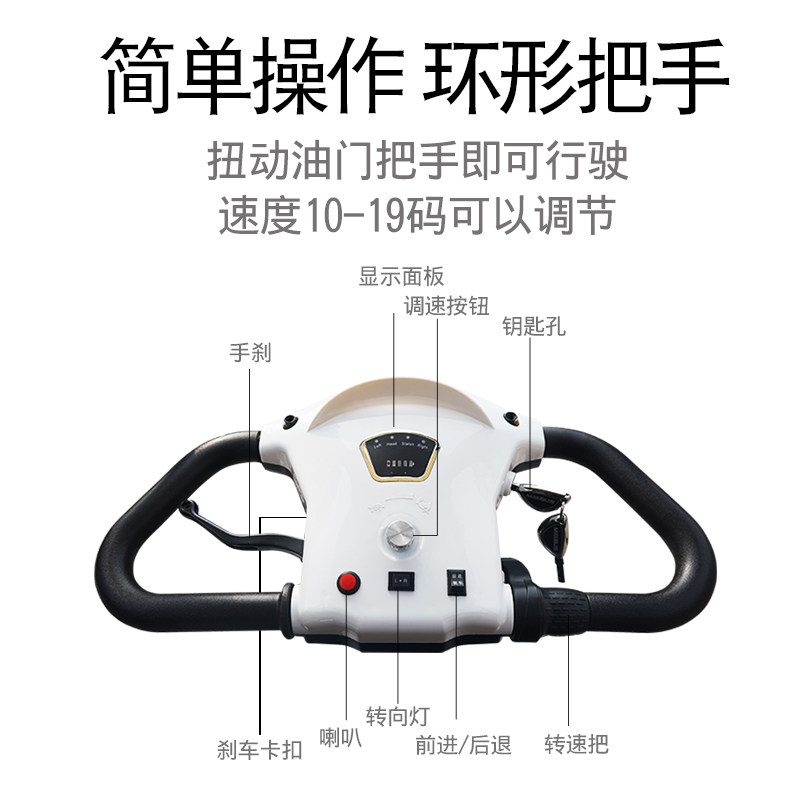 小巴士E900定制四座电动四轮老年代步车景区观光车家用客货两用