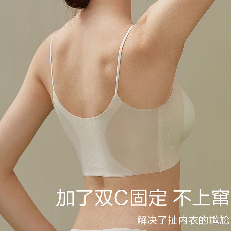 超薄款夏季内衣女士文胸胸罩抹胸美背聚拢小胸孕妇吊带细肩带大码