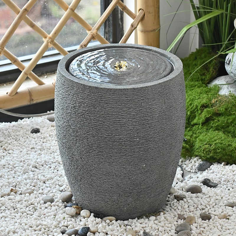 简约轻奢流水摆件现代极简欧式客厅加湿器招财喷泉造景公司开业礼