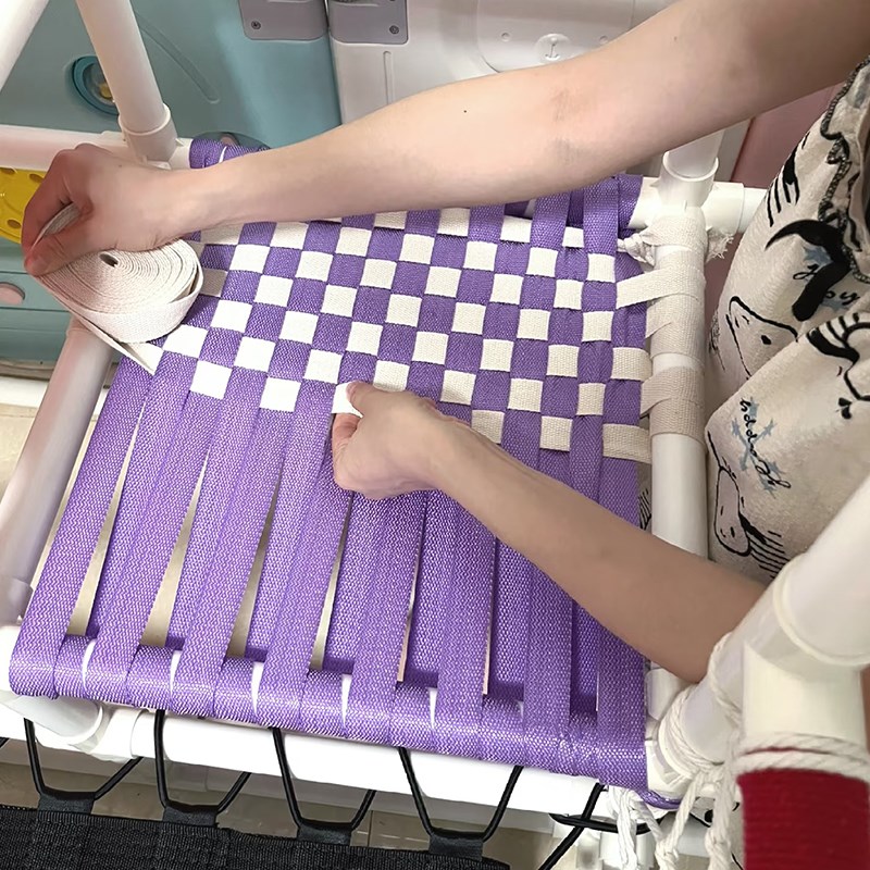 DIY手工彩色编织带纯色加厚款式 宝宝攀爬架辅助带马扎凳绑带应用图片