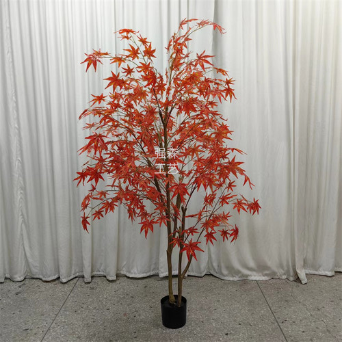 仿真枫树仿生红枫树可定制造型室内庭院软装造景植物装饰摆放假树
