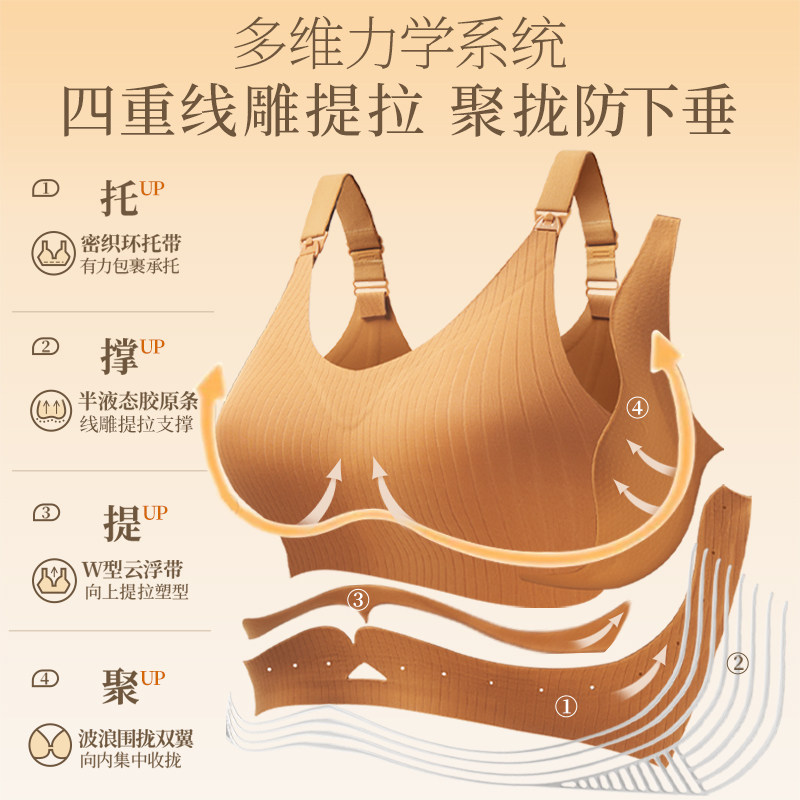 孕妇哺乳内衣大胸显小防下垂聚拢产后喂奶专用孕期文胸罩大码女秋