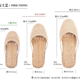 徐行工艺女款草编手工拖鞋室内黄草凉拖鞋家居地板软底家用90424
