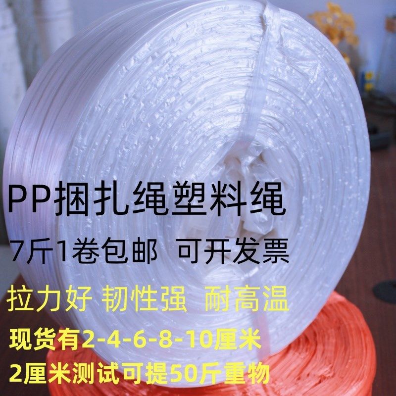 白色捆扎绳包装绳塑料绳拉力强耐高温打包绳子纤绳批子尼龙绳包邮