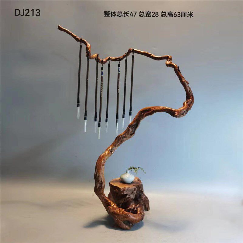 根雕笔架香炉架  办公桌摆件佛串珠宝挂饰,标价不含搭配摆