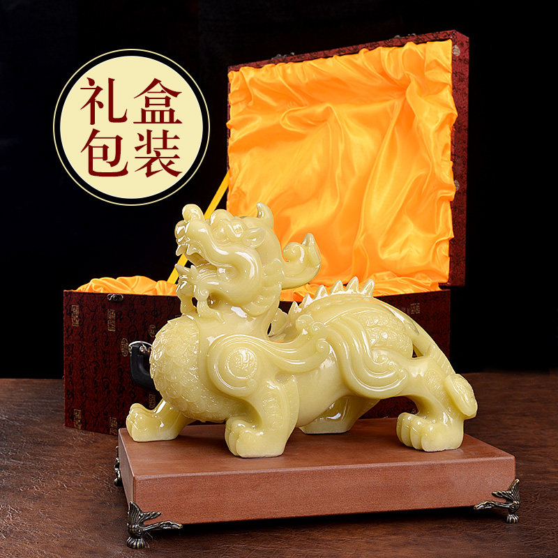 貔貅摆件玉石客厅博古架酒柜装饰品乔迁 开业礼品办公室摆件 招财