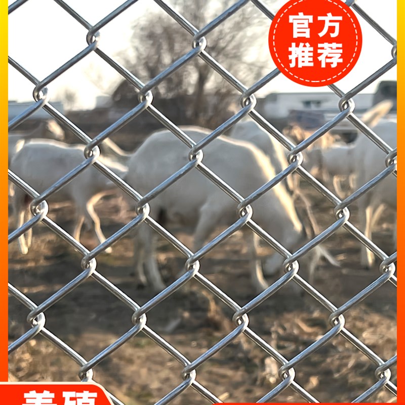 镀锌铁丝网勾花网围栏圈牛羊防护养殖钢丝网养鸡狗果园隔离护栏网