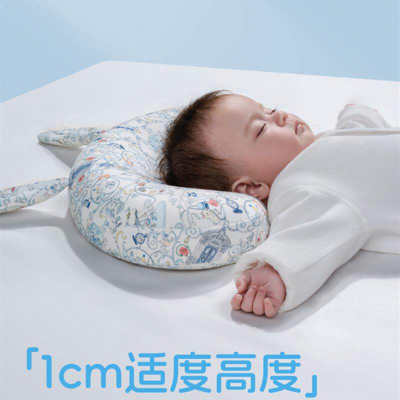Evebaby宝宝塑形枕0 - 6个月新生儿睡眠头型1岁婴儿硅胶脊柱枕专