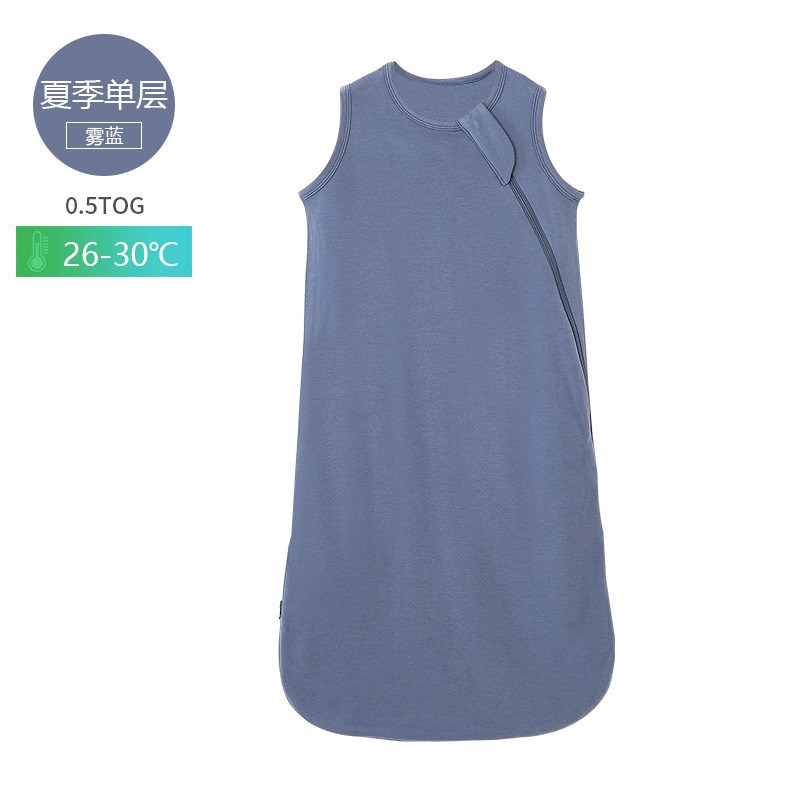 儿童无袖睡袋新生儿襁褓防踢被竹纤维夏季空调服背心婴儿睡袋春秋