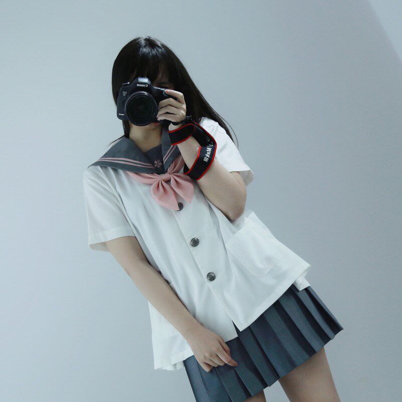 基础款幼稚园短袖  黑色JK制服学生海军领水手服大码少女裙春夏