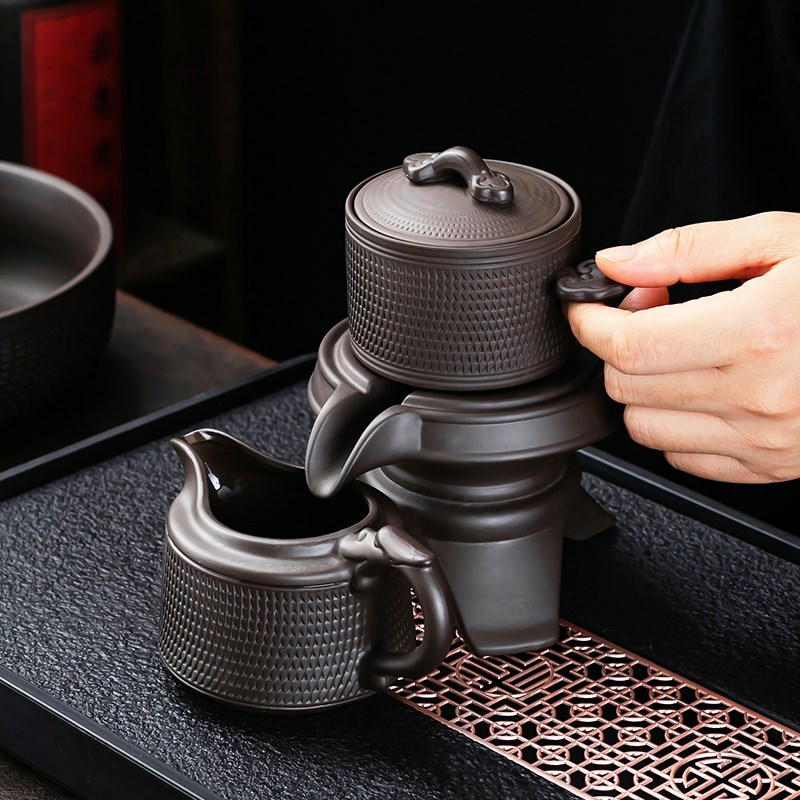 紫砂跳刀功夫茶具2026新款汉瓦泡茶壶茶杯整套泡茶器家用茶具套装