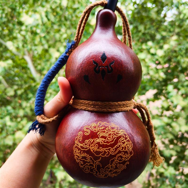 黑神话悟空酒葫芦天然大漆防渗酒壶 手工中药做旧复古装热水酒具