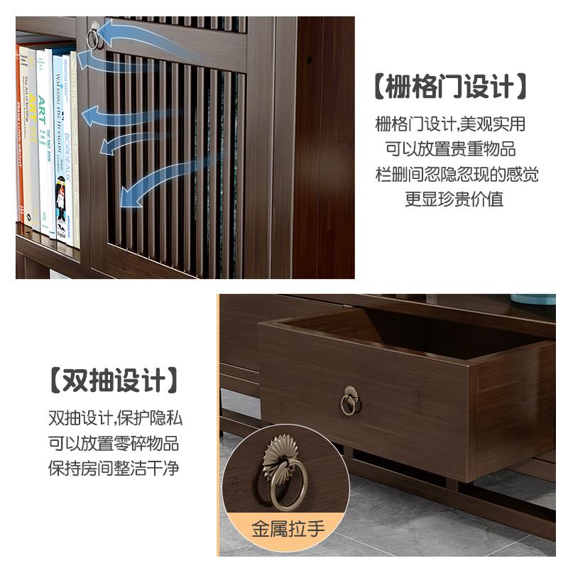 博古架实木新中式古董小摆件多宝阁茶叶展示柜客厅隔断书架置物架