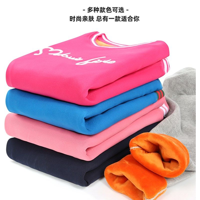 超厚保暖儿童内衣加绒加厚套装大童男女童圆高领防寒保暖衣秋冬季