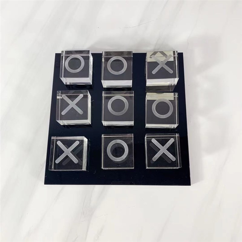 欧式水晶象棋棋盘客厅软装饰品摆件样板间配饰创意家居书房