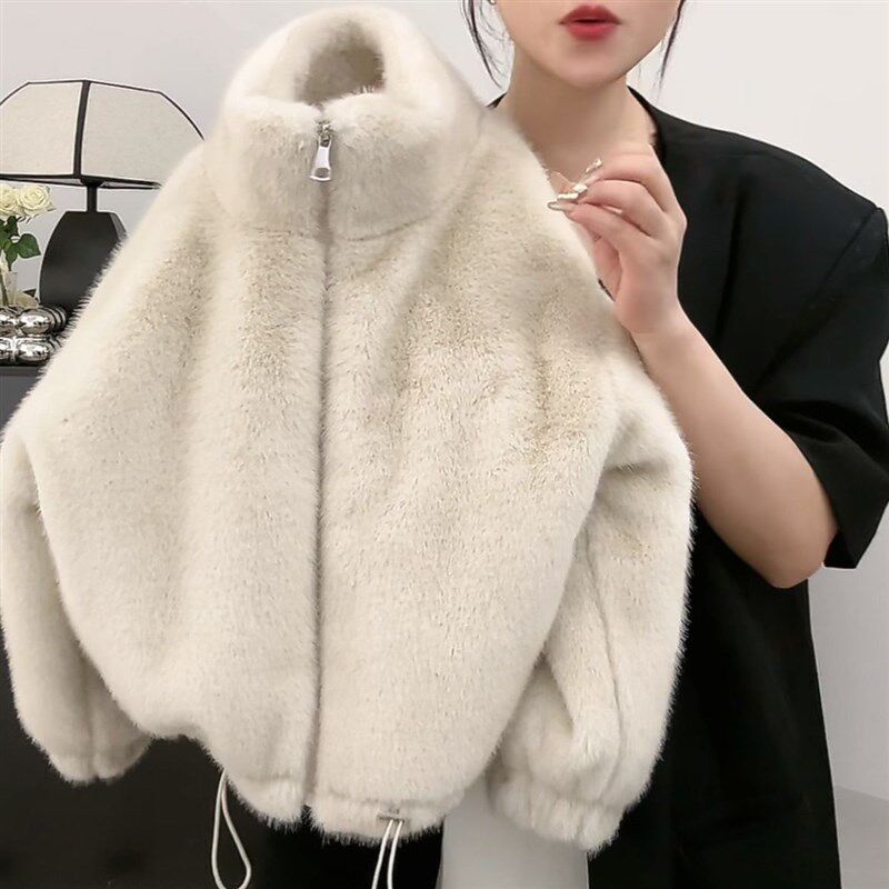 2024冬季新款儿童棉衣女童洋气加绒加厚棉服宝宝保暖皮草毛毛外套