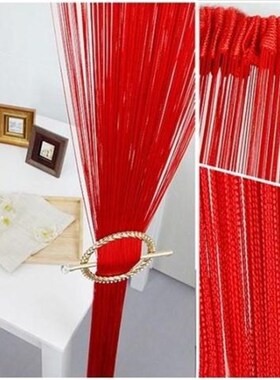 婚庆婚礼红色白色吊顶圆环线帘商场展会珠宝店金店橱窗装饰流苏帘
