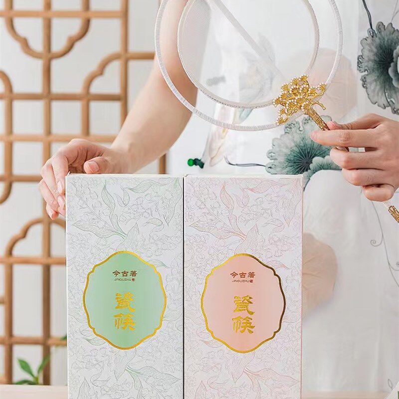 陶瓷筷子套装家用10双装中式餐具送礼精美家用筷子防滑筷礼盒装