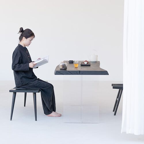 叁几 侘寂风长凳实木餐椅白蜡木编绳换鞋凳门口家用卧室床尾凳子