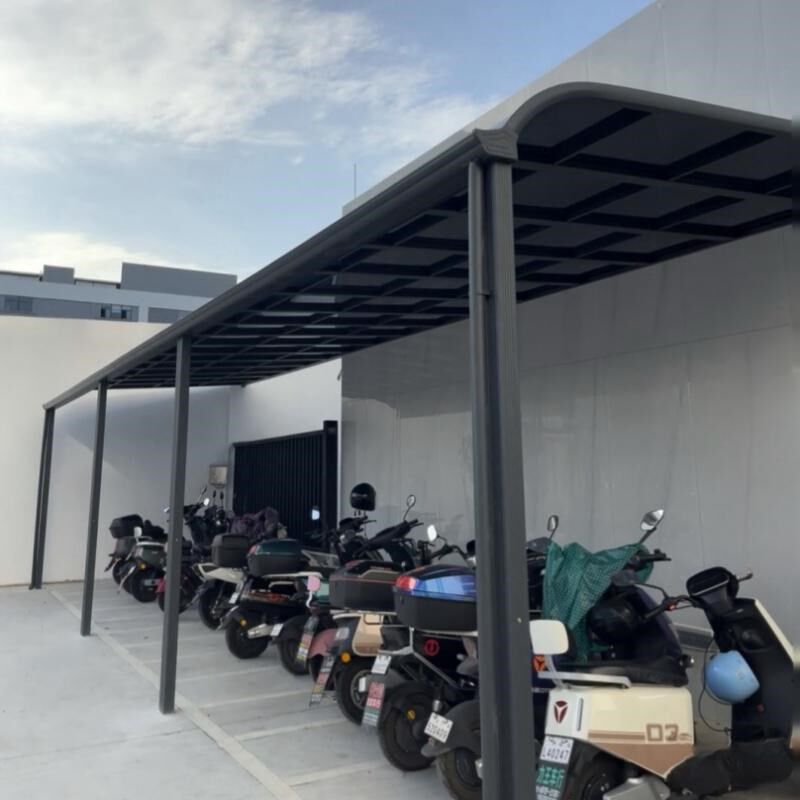 铝合金阳台窗台别墅大门上遮门头雨搭家用耐力板防雨雨棚挡板雨