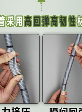尿壶软管配件带管夜壶配套管灰色白色1.6米2米螺纹管老人夜壶卧床