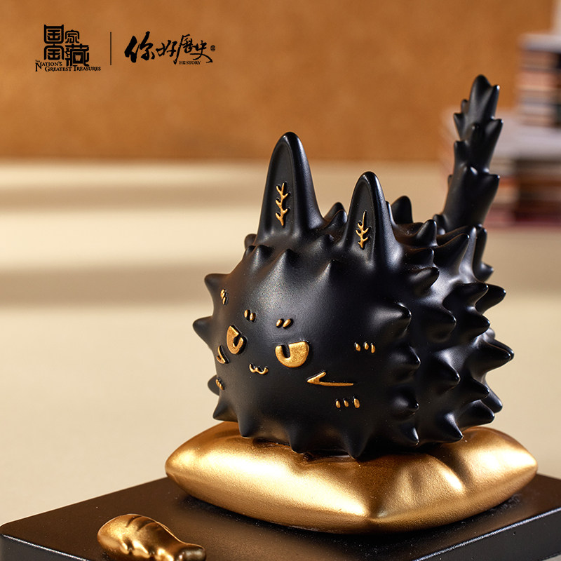 国家宝藏x你好历史 富贵狸猫手机支架复古可爱小摆件装饰品小礼物