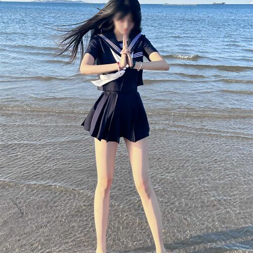 【反派不中二】正统改良绀三本JK制服基础款学院风校供中间水手服