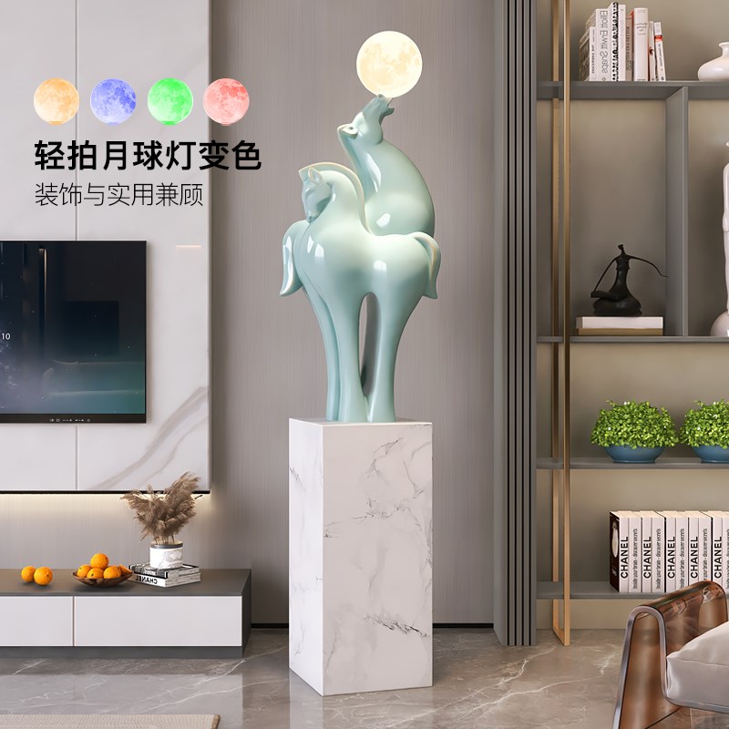 马到成功大型落地摆件办公室公司乔迁开业礼物酒店玄关大堂装饰品