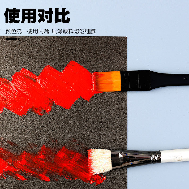 樱花水粉笔尼龙扇形笔套装丙烯油画水彩颜料笔色彩勾线笔联考套装