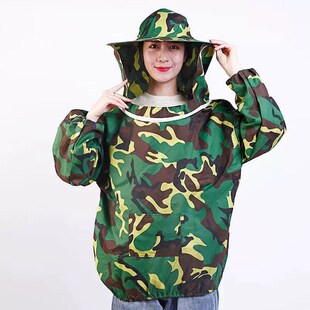 养蜂人防蜂服半身透气专用蜜蜂防护衣服取蜜防蛰蜂帽子养蜂工作服