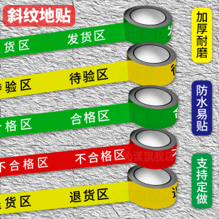 合格区待验区标识牌不合格区牌子发货区退货区地贴 仓库分区地贴