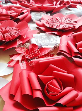 包邮橱窗展示婚礼影楼背景活动装饰舞台道具Z031大型纸花27朵组合