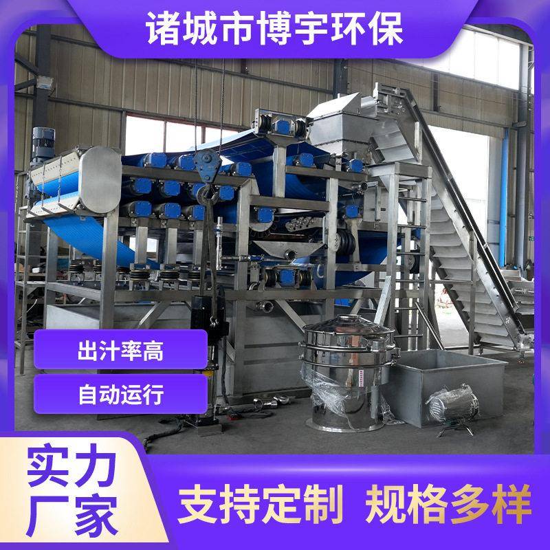 博宇桃子榨汁设备黄桃水蜜桃杏子果汁生产线机器大型工业榨汁机