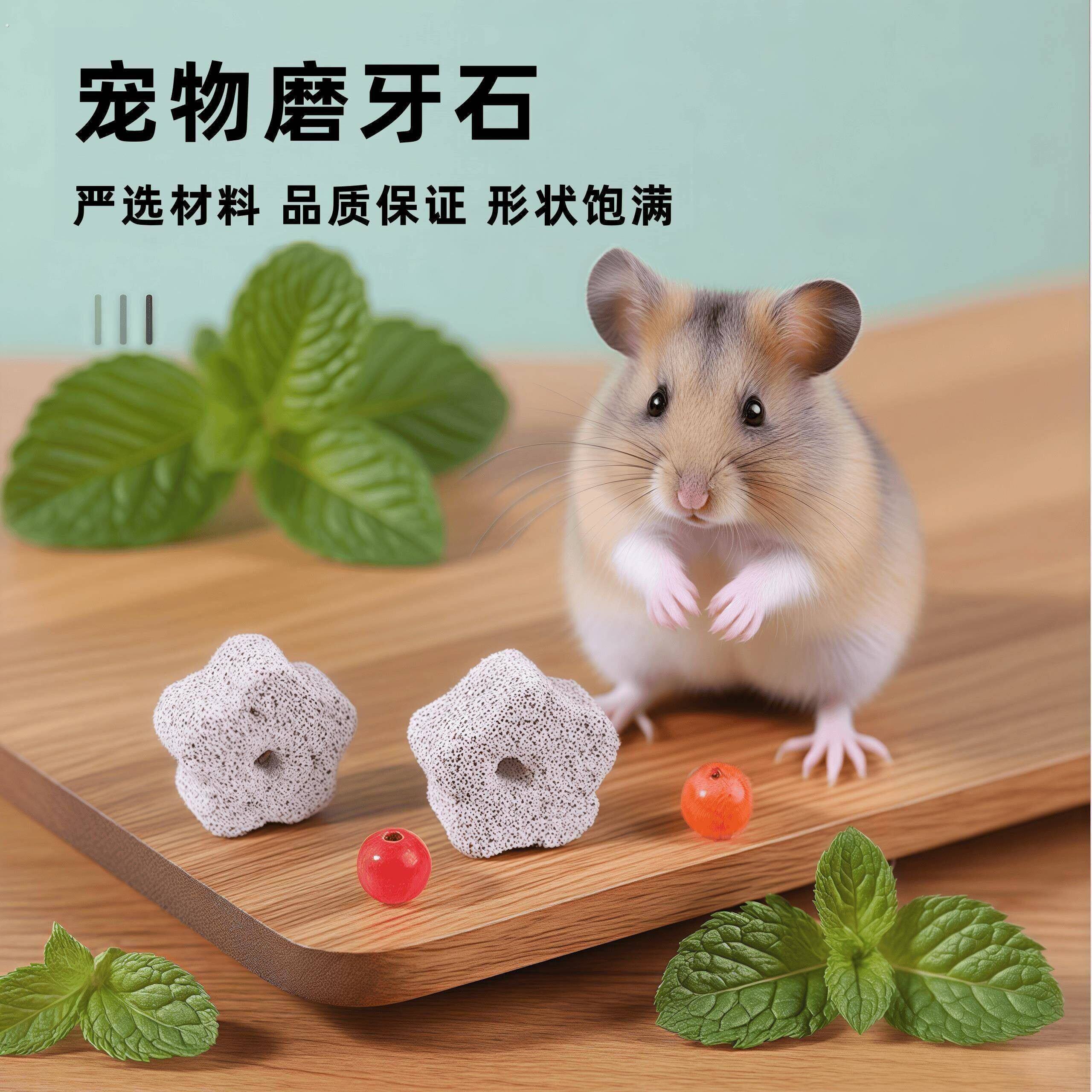 苍鼠大号天然补钙磨牙石仓鼠火山岩龙猫兔子荷兰猪专用小宠用品