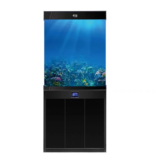 鱼缸背景贴纸高清图3D立体水族箱竖版轻奢麋鹿造景外贴自粘
