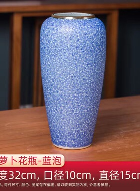 欧式轻奢橙色陶瓷花瓶摆件创意客厅玄关干花仿真花插花花艺术装饰