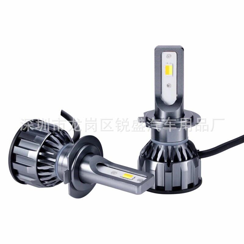 汽车LED大灯灯泡超高亮解码无损H1h4h7前照车灯9012双三色温货车