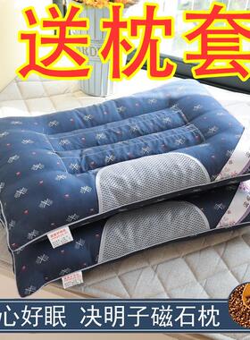 决明子枕头男宿舍学生单人护颈枕助睡眠家用护颈枕芯加枕套一对装