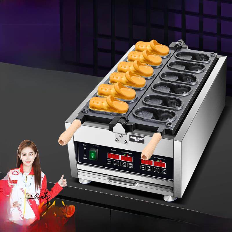 君凌洞洞鞋鸡蛋仔机商用小吃设备烘焙机拖鞋烧鞋子糕点机器华夫饼