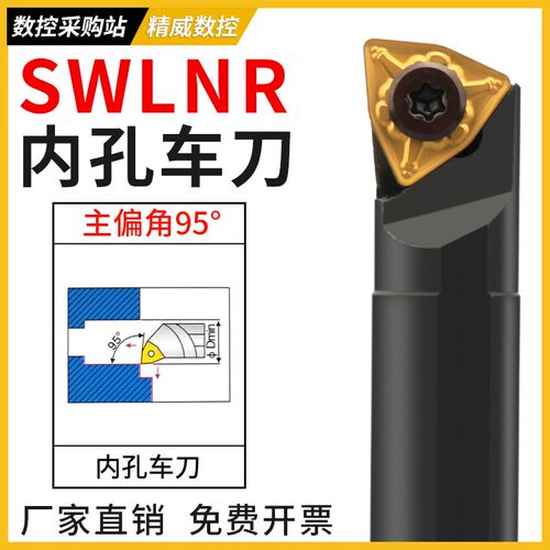 95度螺钉式内孔刀杆S16Q/S18Q/S20R-SWLNR08 双面桃形刀杆WNMG08