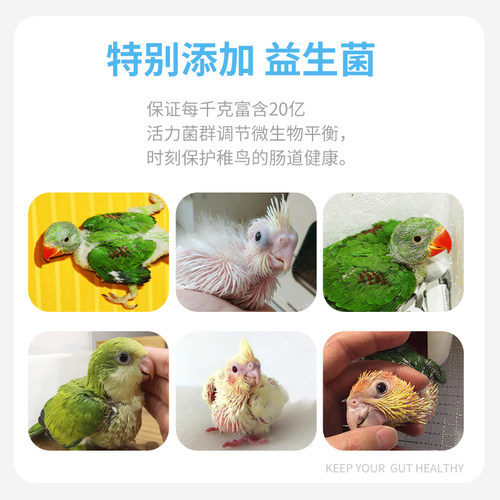 鹦鹉奶粉虎皮玄凤小太阳牡丹鹦鹉幼鸟饲料鸟食补钙通用雏鸟粮食