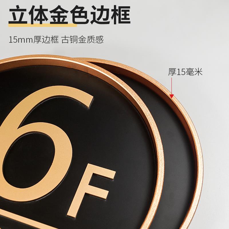 亚克力立体数字楼层牌小区楼层号指示牌电梯小区别墅数字区号数字 - 实物图