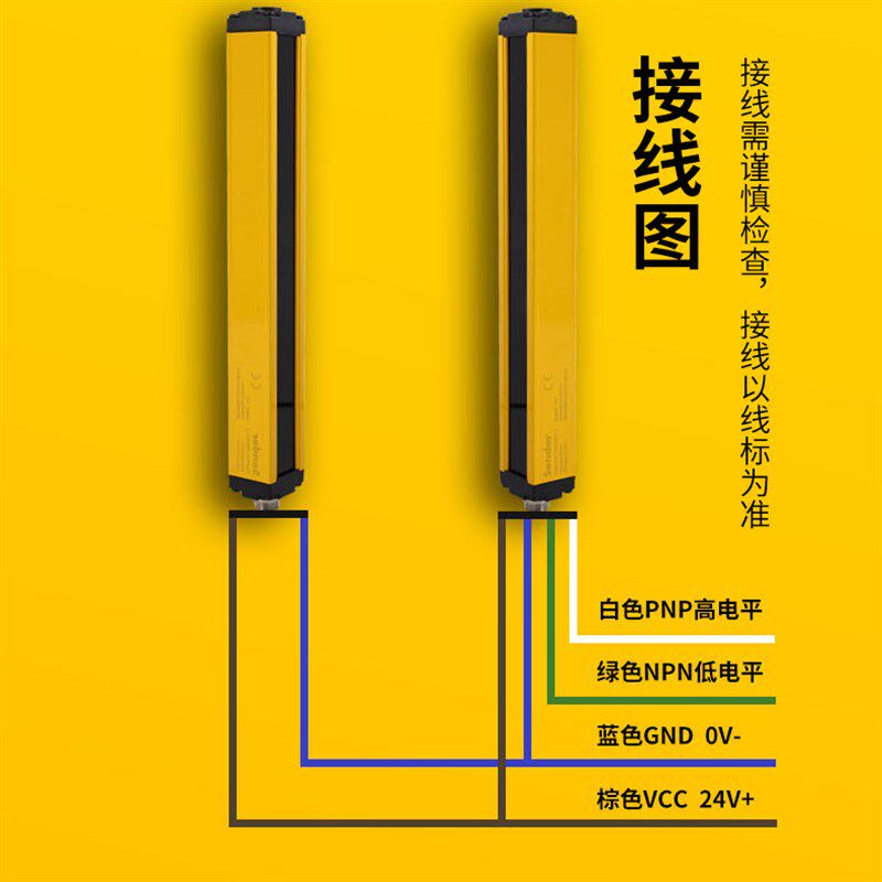 颖硕尔E40安全光栅光幕红外线对射光栅感测器区域安全光幕感测器