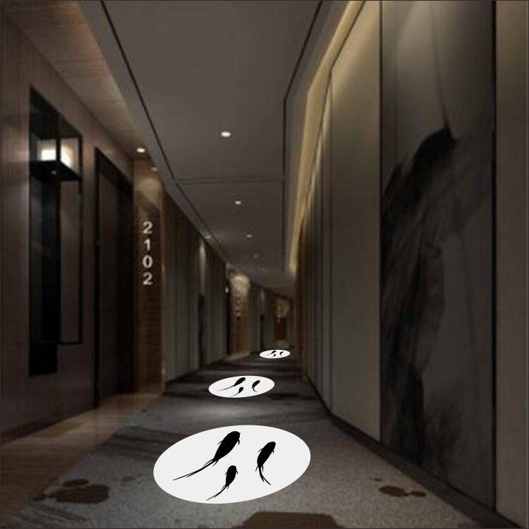 宾馆酒店门牌号灯酒吧ktv房号logo灯开孔式暗装射灯嵌入式投影灯