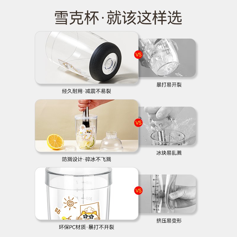 魔幻厨房雪克杯手打柠檬茶制作工具不锈钢捣汁棒调酒器套装手摇杯