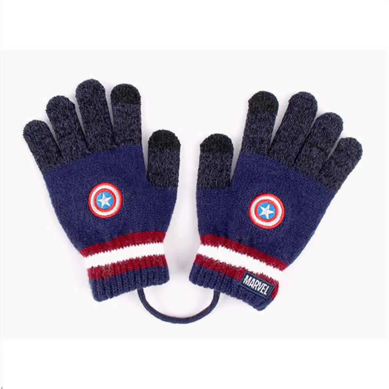 韩国儿童手套秋冬季男童女孩小学生五指针织毛线保暖宝宝薄款手套