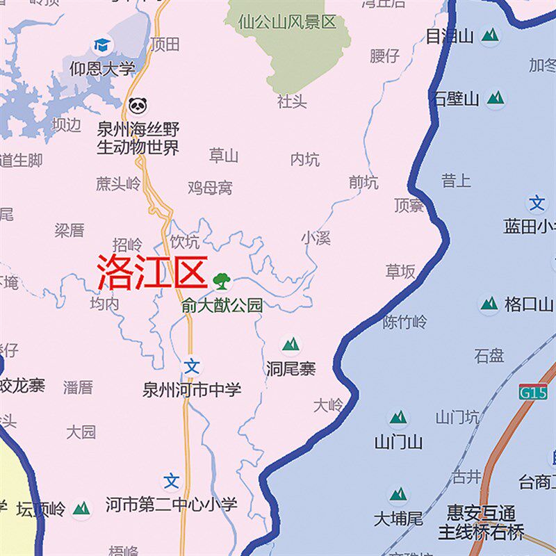 2024新款泉州市地图贴图办公室挂图高清防水墙壁贴超大装饰画定制