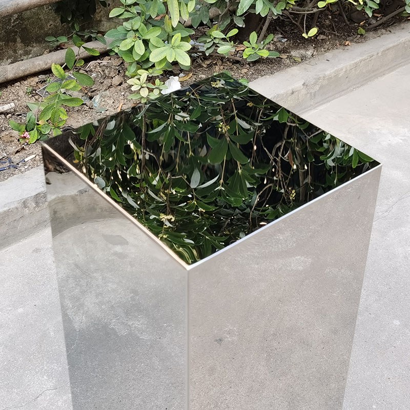 不锈钢柱子 方柱 镜面展台 展示柜 艺术摆台 雕塑底座 立方柱摆件