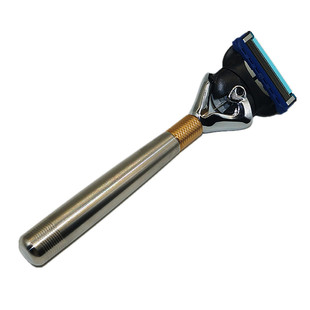 礼物手动剃须刀金属不锈钢刮胡刀5层刀片款 通用锋速mach5 个性 男士