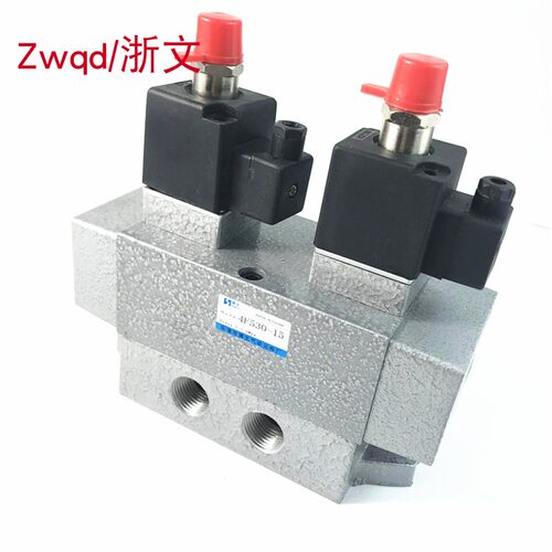 电磁阀4f530-15 4F630-20 4F730-25L三位五通双电控换向阀